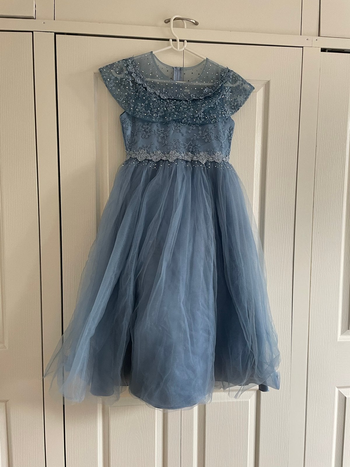 Mooi Meisjes Galajurk - Blauw (geschikt voor 12 jaar), Ophalen of Verzenden, Zo goed als nieuw, Meisje