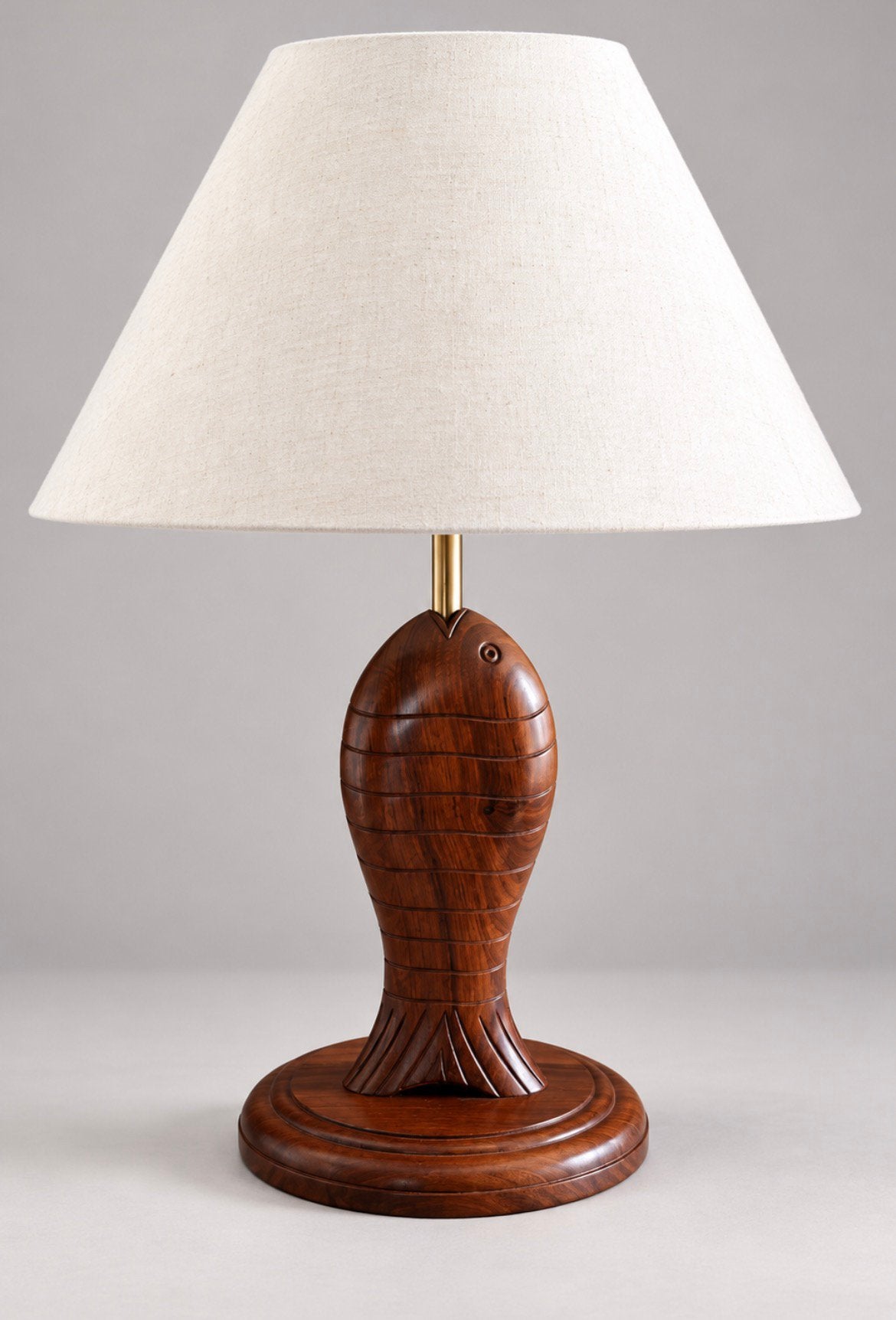 Vintage Lamp Danish Design Clark Voorhees Hansen Stil Mid, Verzenden, Zo goed als nieuw, Hout, Vintage