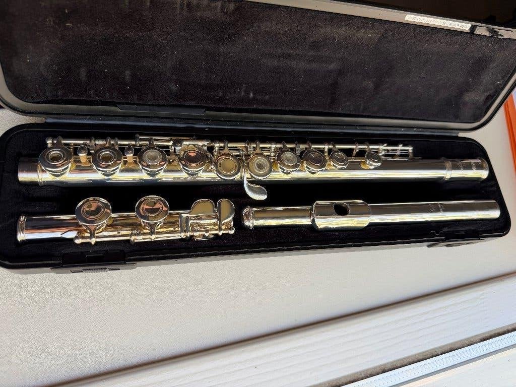 Yamaha YFL-371 Dwarsfluit, Ophalen of Verzenden, Zo goed als nieuw, Dwarsfluit, Met koffer of tas