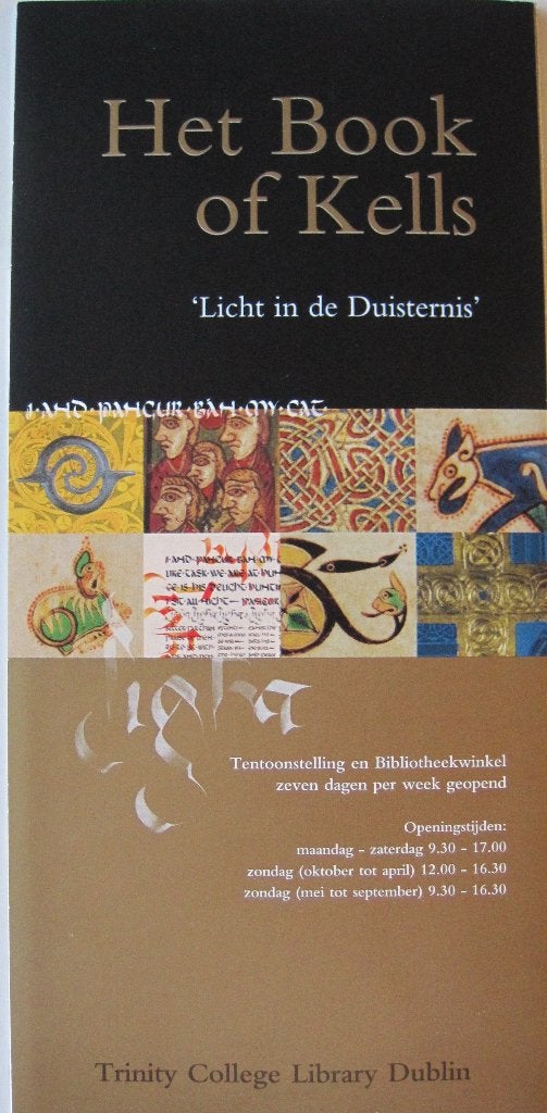 Folder over het Book of Kells in de Trinity - Dublin - 2012, Ophalen of Verzenden, Zo goed als nieuw, Folder