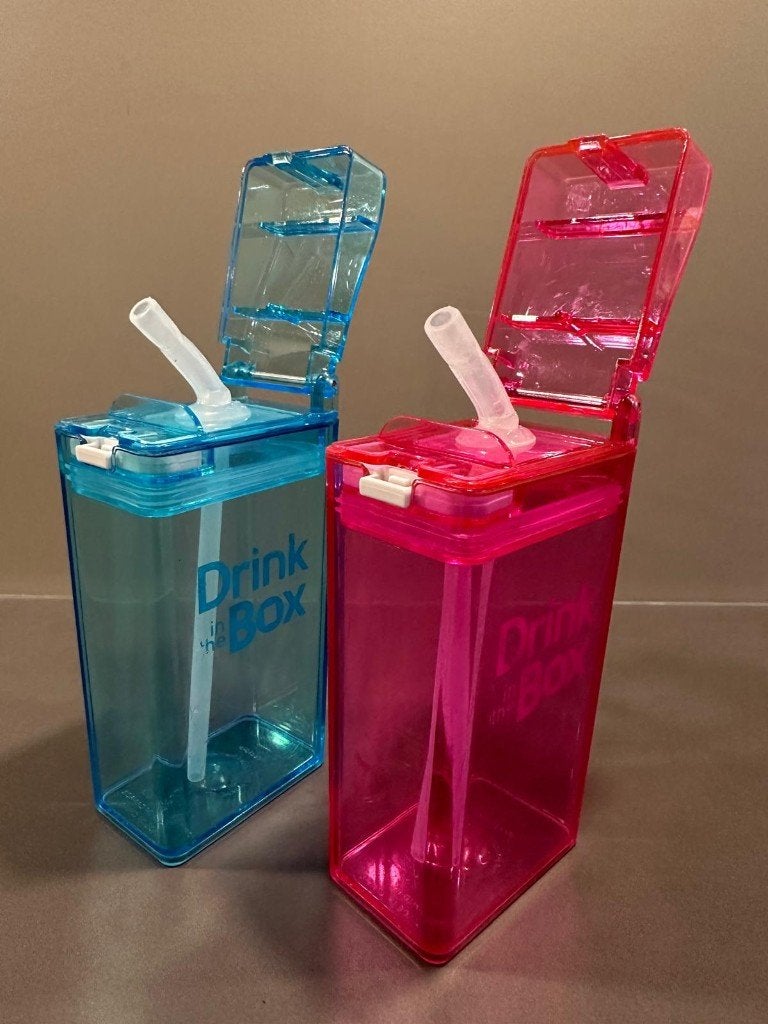 2 Lekvrije 'Drink in the box' hervulbare drinkpakjes 24 cl., Ophalen of Verzenden, Gebruikt
