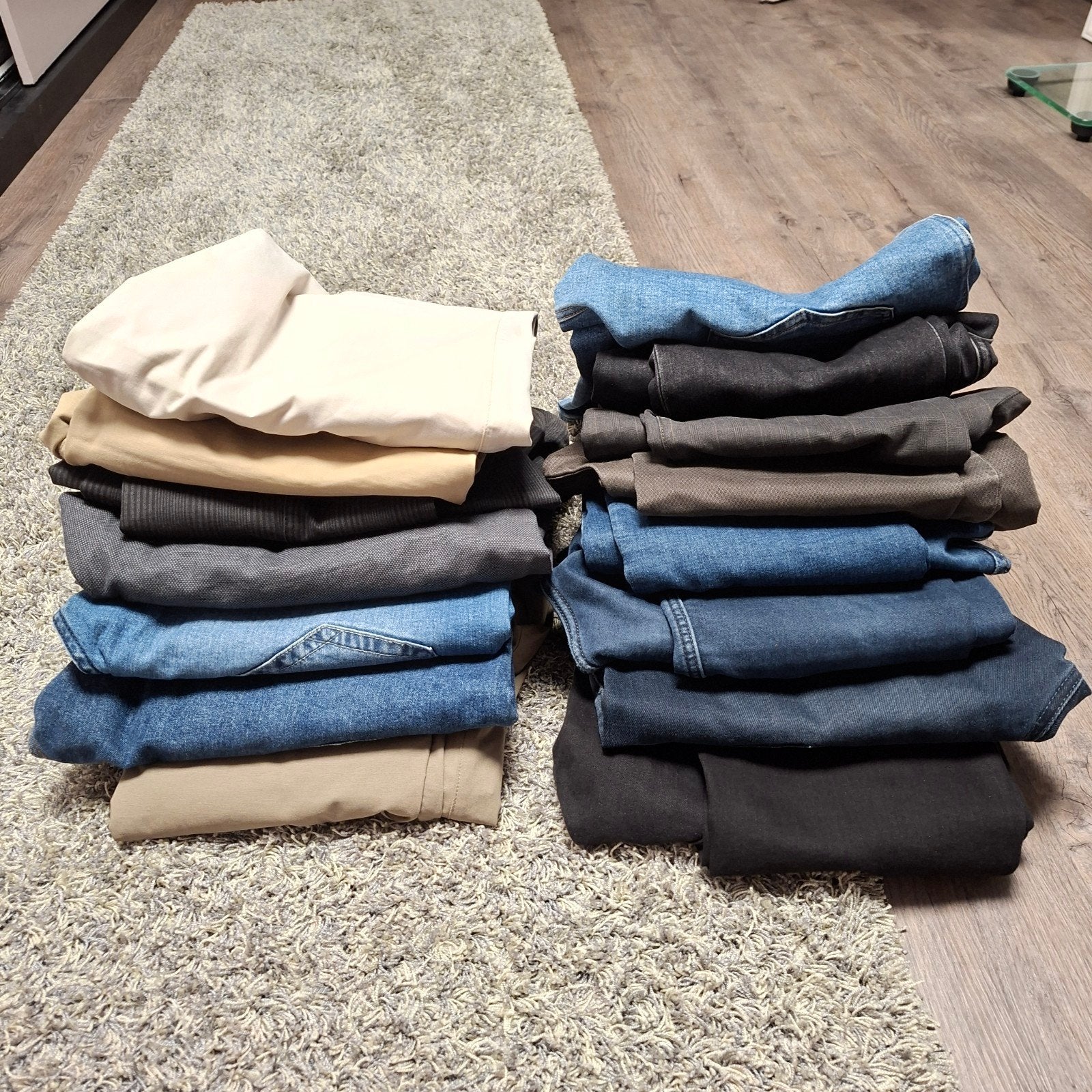 15 stuks herenjeans en broeken,  maat 38/34, Kleding | Heren, Spijkerbroeken en Jeans, Overige kleuren, Overige jeansmaten, Gedragen