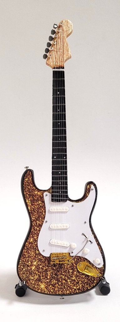 Eric Clapton gold gitaar 25cm miniatuur guitar mini deco, Verzamelen, Info@deconoord.nl, Deco Noord, Nieuw, Ophalen of Verzenden