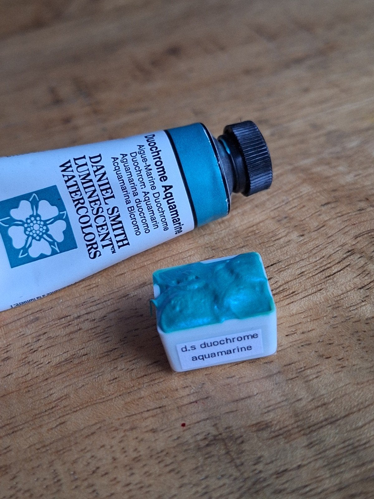 Daniel Smith Duochrome Aquamarine aquarelverf ½ napje, Hobby en Vrije tijd, Ophalen of Verzenden, Nieuw, Waterverf