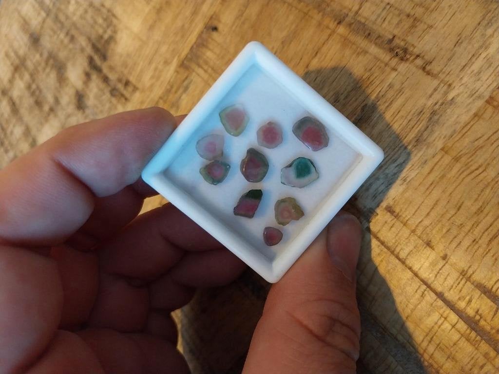 Watermeloen toermalijn slice, Ophalen of Verzenden, Zo goed als nieuw
