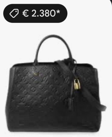 Louis Vuitton Handtas Zwart Leer Monogram, Ophalen of Verzenden, Zo goed als nieuw, Zwart, Handtas