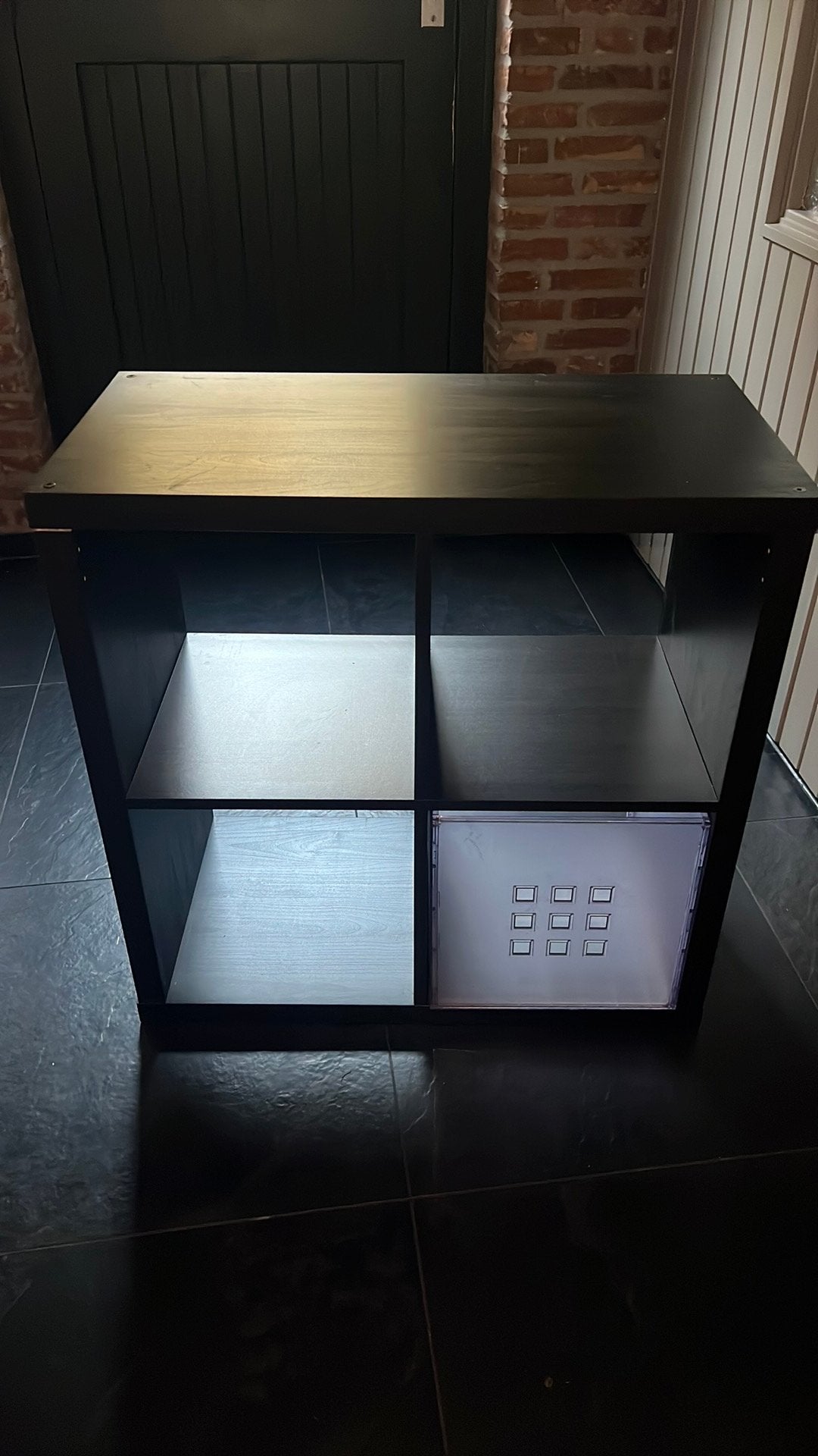 Ikea Kallax kast 2x2 donkerbruin, Ophalen, 50 tot 100 cm, Zo goed als nieuw, 25 tot 50 cm