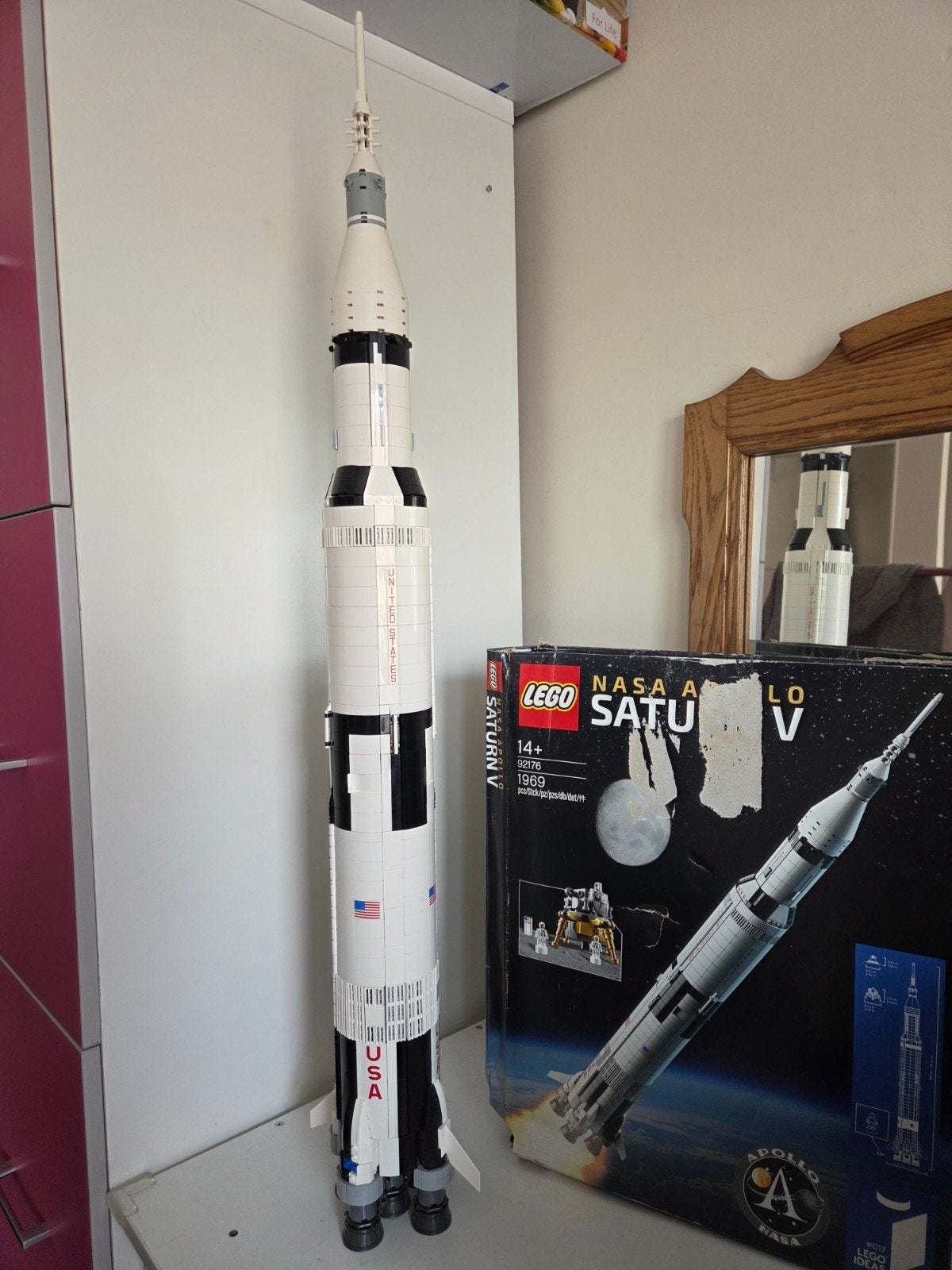 LEGO Ideas NASA Apollo Saturn V (92176) - Zo goed als nieuw, Compleet, Lego, Ophalen of Verzenden, Complete set