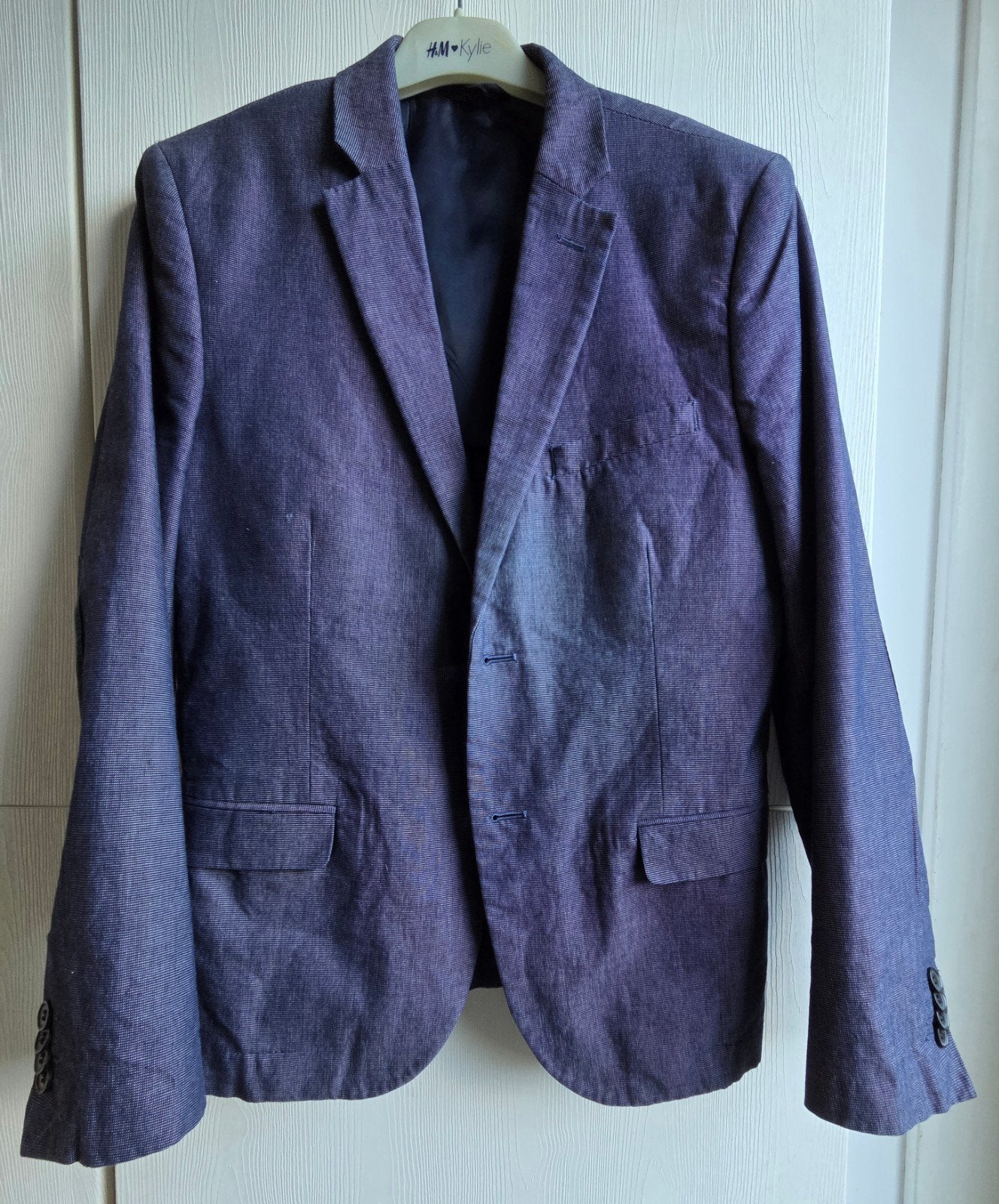 Heren Blazer H&M - Stijlvol en Comfortabel Maat EUR 48 (M)., Ophalen of Verzenden, H&M, Gedragen, Maat 48/50 (M)