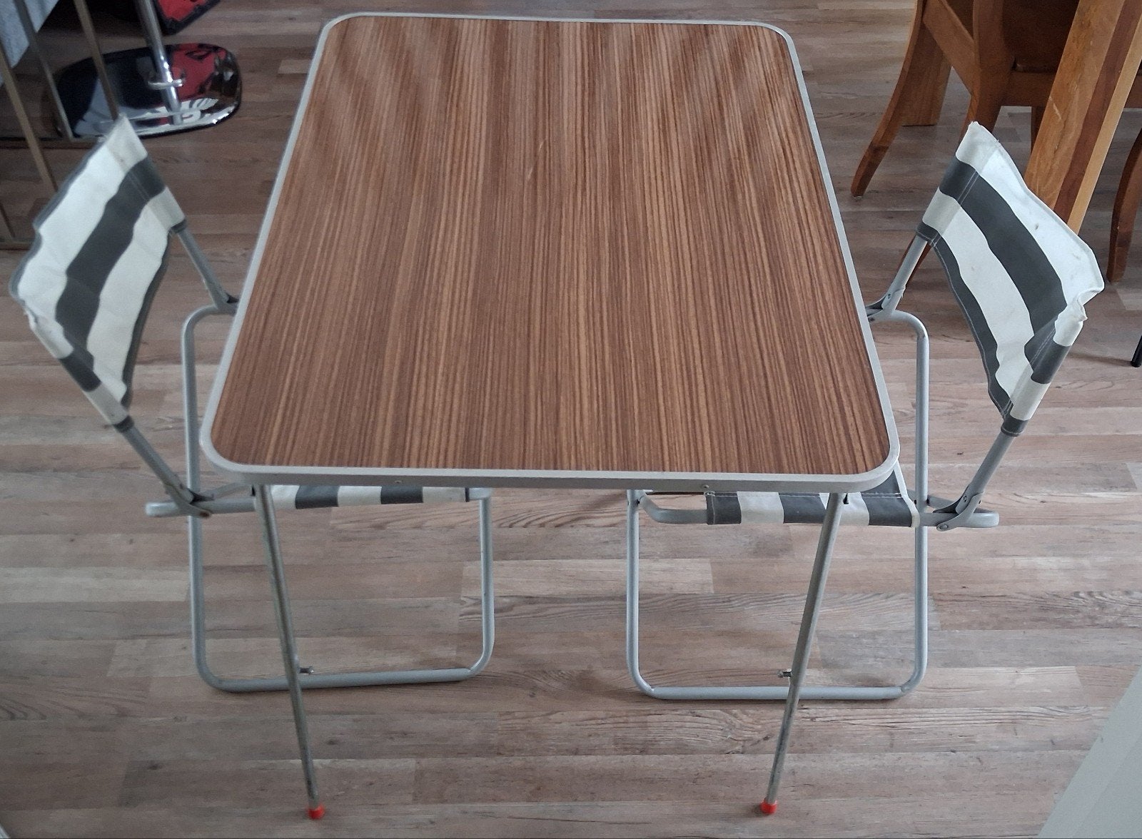 Complete vintage retro campingset 70s – inklapbare tafel, Ophalen, Gebruikt, Campingtafel