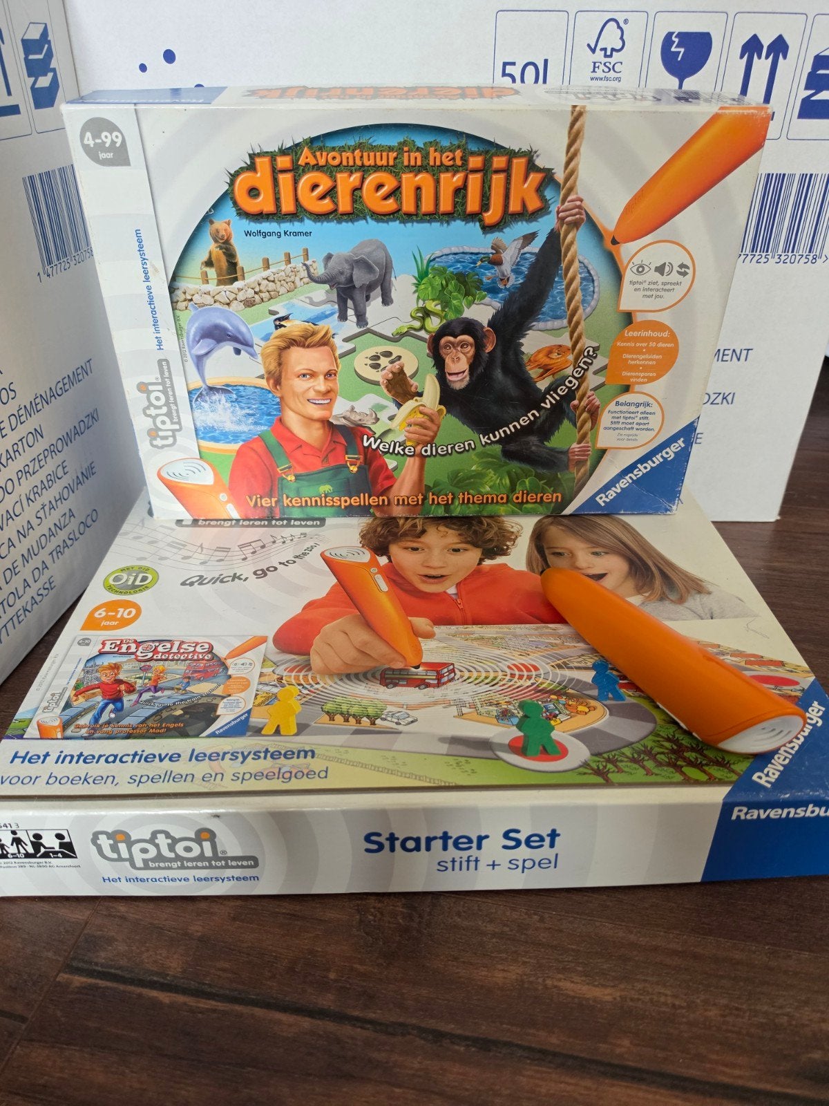 Tiptoi Starter Set + Avontuur in het Dierenrijk, Een of twee spelers, Ophalen of Verzenden, Gebruikt, Ravensburger