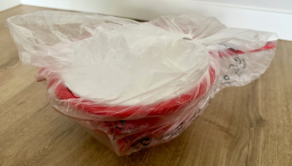 Tupperware duo dubbele vergiet - NIEUW IN VERPAKKING, Huis en Inrichting, Keuken | Tupperware, Ophalen of Verzenden, Nieuw, Rood