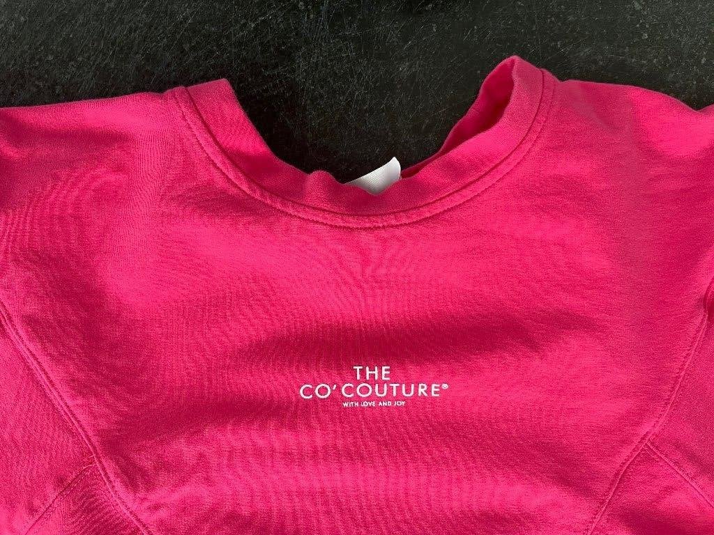 Co’couture logo sweater / trui fuchsia roze maat L, Kleding | Dames, Maat 38/40 (M), Verzenden, Zo goed als nieuw, Roze
