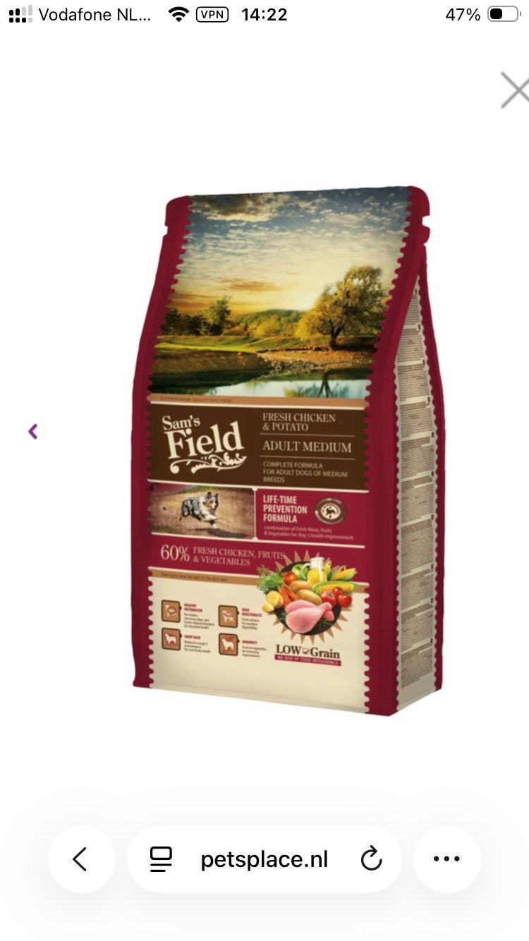 Nieuw Sam's Field Adult Large Fresh Chicken & Potato - Hond, Ophalen of Verzenden, Hond