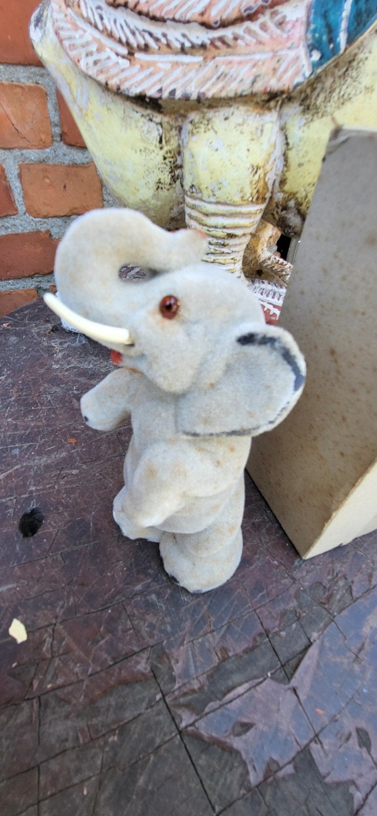 Oude Speelgoed Olifant met Opwindmotor in Originele Doos, Antiek en Kunst, Ophalen of Verzenden