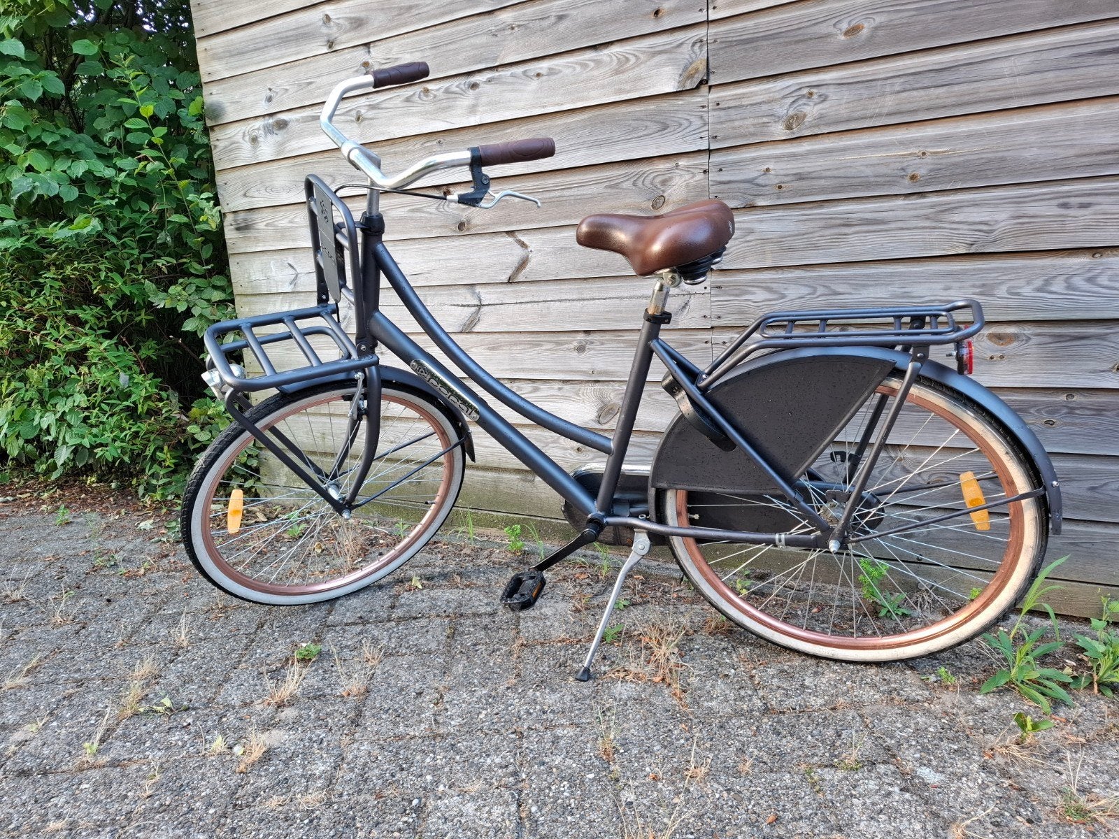 Popal Dames/kinderfiets - Mat Donker grijs/blauw 24", Fietsen en Brommers, Fietsen | Dames | Damesfietsen, Terugtraprem, Gebruikt