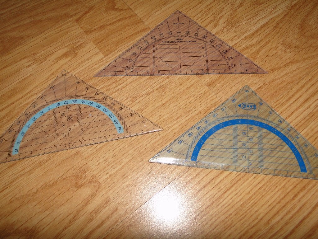 Te koop geodriehoeken gebruik en nieuw, Ophalen of Verzenden