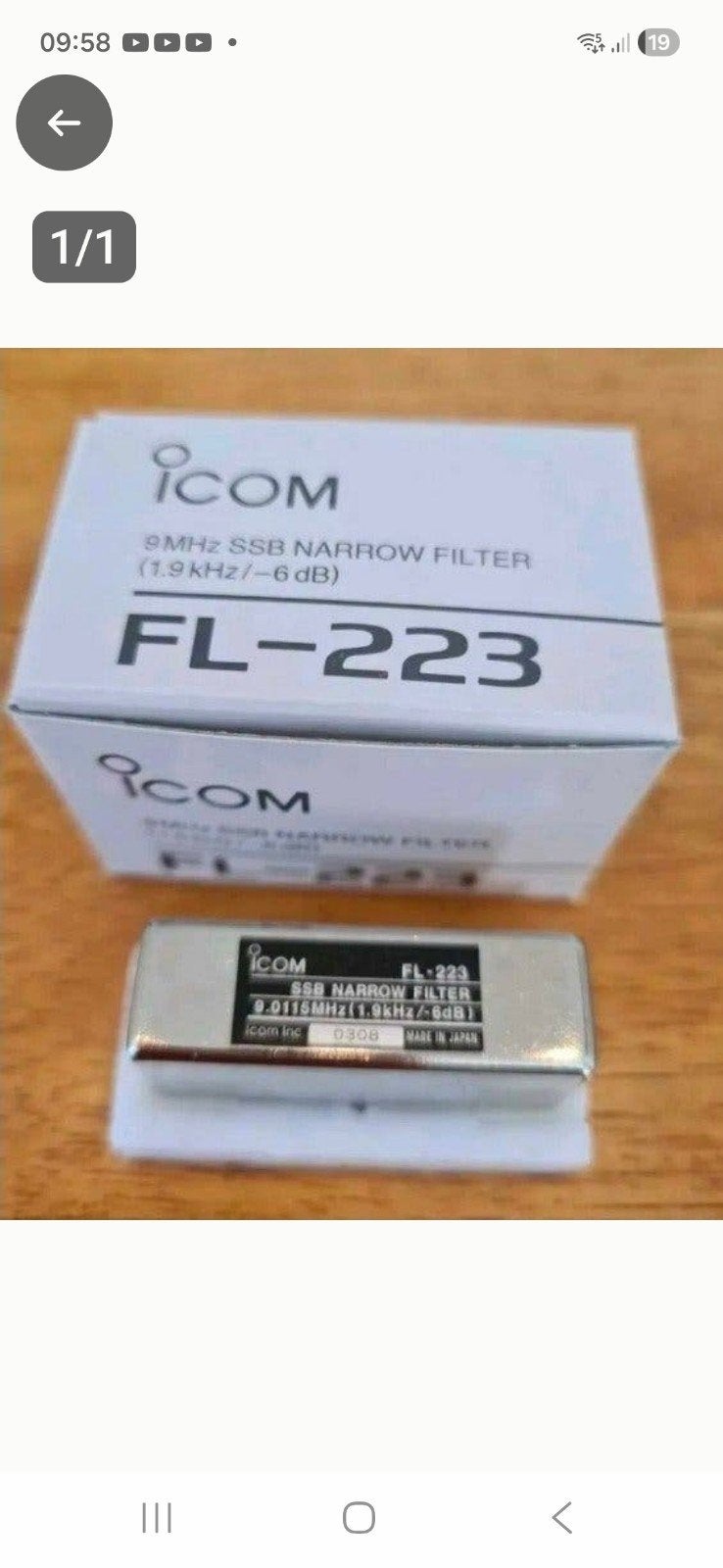 TeKoop gevraagt icom fl 223 filter, Telecommunicatie, Ophalen of Verzenden, Zo goed als nieuw