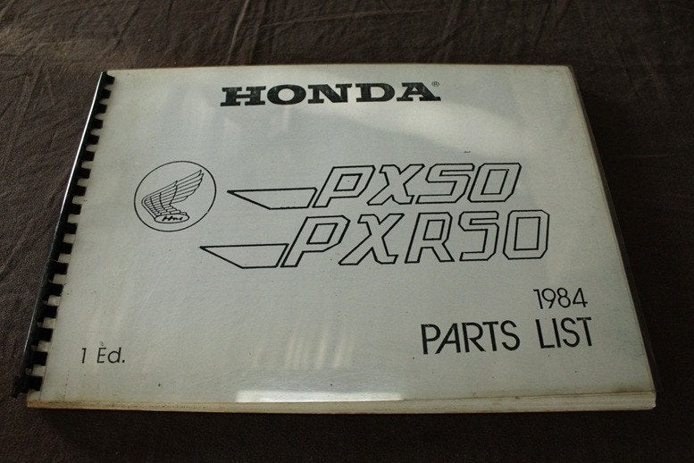 Honda PX50 PXR50 1984 parts list onderdelen boek, Fietsen en Brommers, Ophalen of Verzenden, Gebruikt