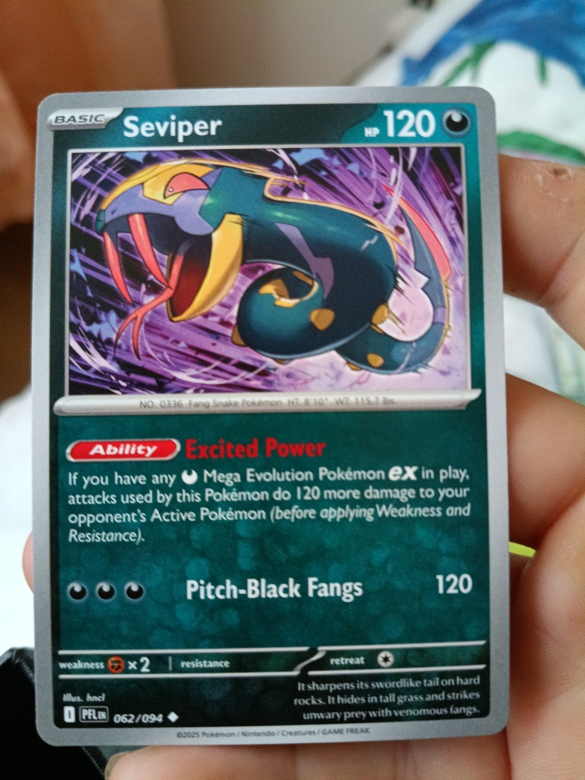 Pokémon Kaart Seviper 062/094 - Splinternieuw!, Ophalen of Verzenden, Nieuw, Losse kaart