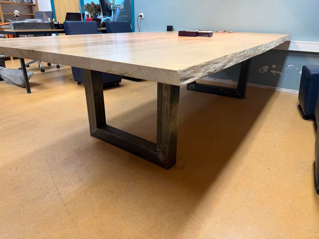 Vergadertafel  maple  ( esdoorn ) 4 cm dik  300 x 150 cm, Kantine of Aula, Ophalen, Gebruikt, Tafel