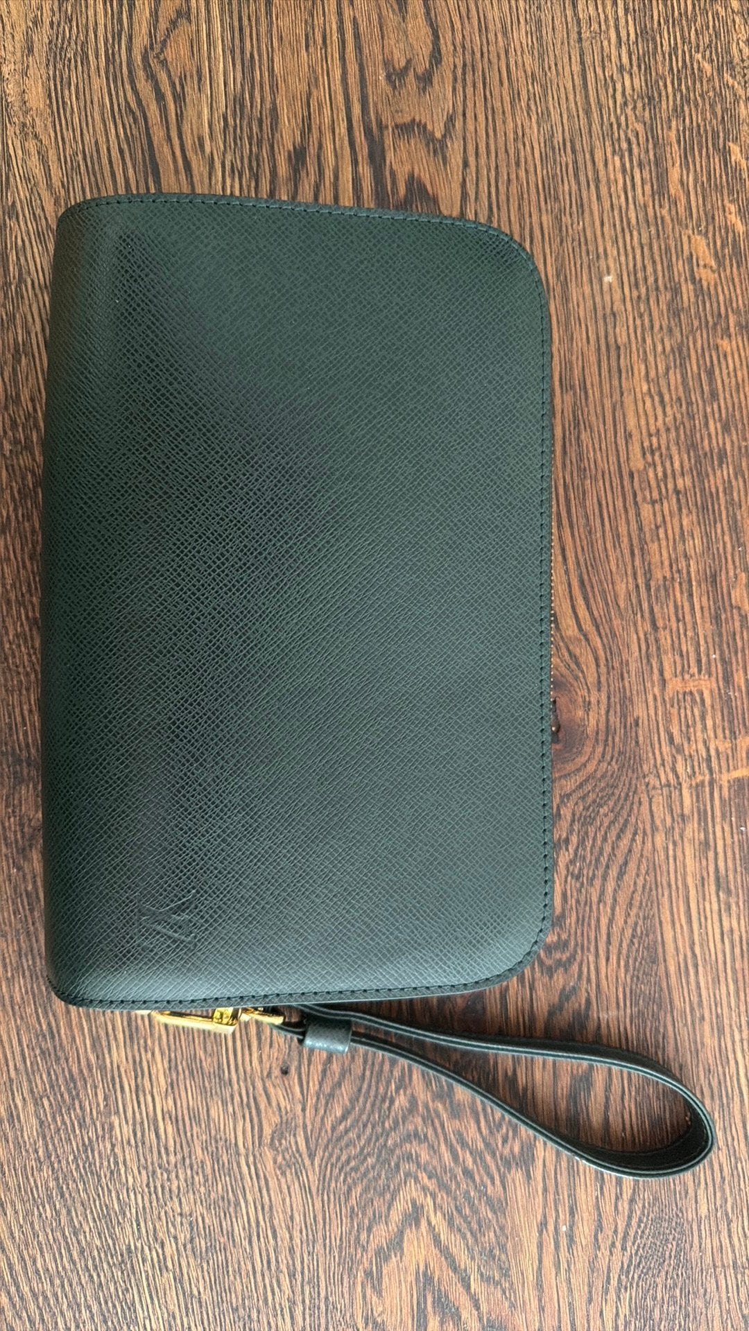 Louis Vuitton Clutch vintage (1995), Gebruikt, Leer, Groen, Ophalen