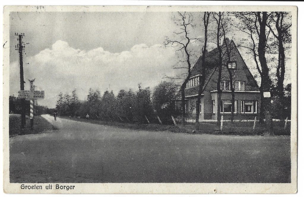 Borger, Groeten uit Borger, Verzenden, 1940 tot 1960, Gelopen, Drenthe
