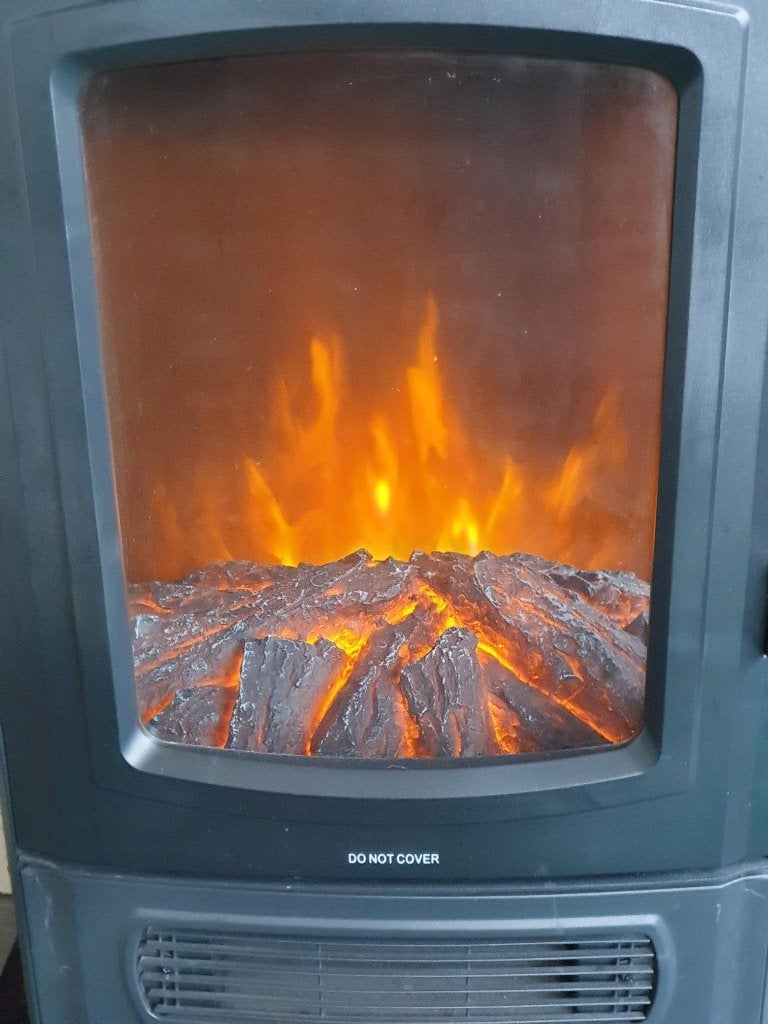 Moa sfeer/verwarmingskachel1000/2000 Watt met vlameffect, Ophalen, Gebruikt, Vrijstaande haard, Elektrische haard