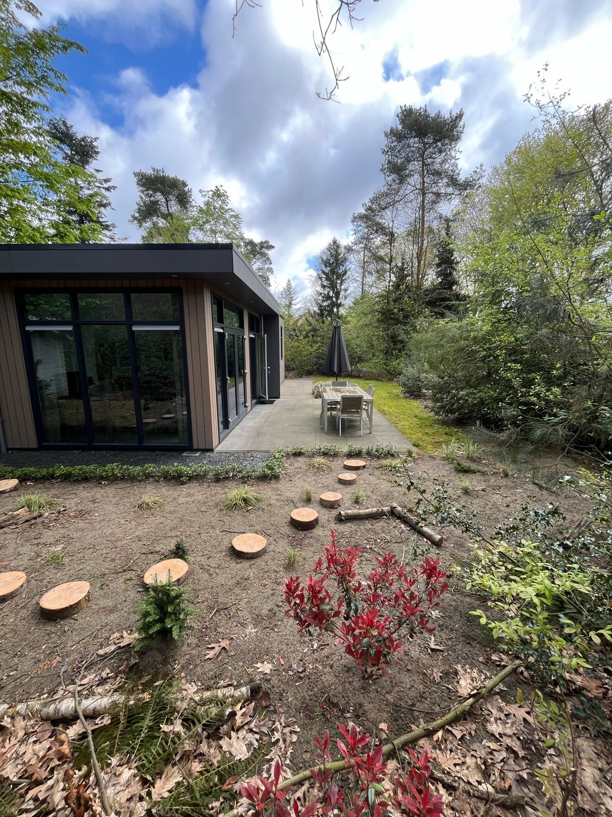Luxe chalet veluwe EIGEN grond te koop, Tuin