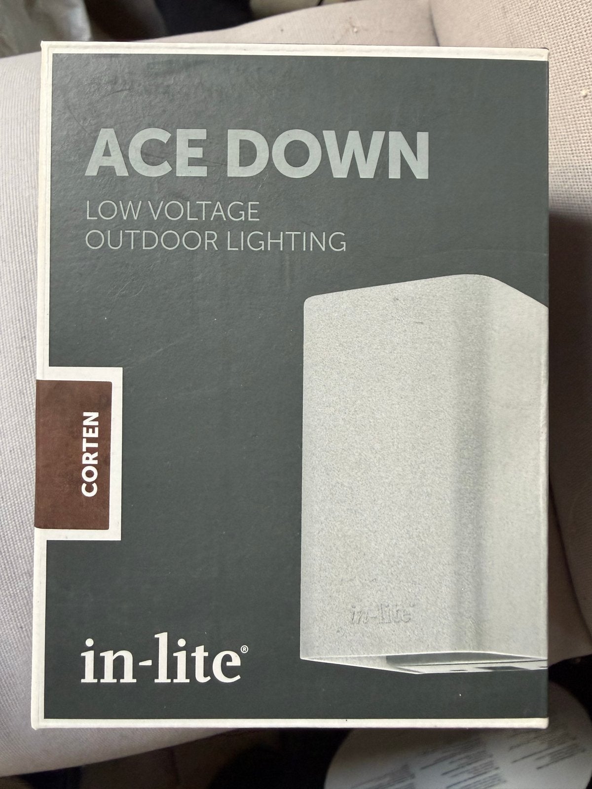 In-lite Ace Down Corten - Laagspanning Buitenverlichting, Overige materialen, Minder dan 50 watt, Wandlamp, Nieuw
