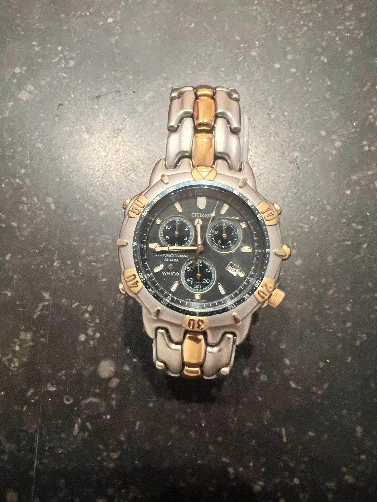Citizen Chronograaf WR 100 Herenhorloge - Zo goed als nieuw, Ophalen, Staal, Zo goed als nieuw, Polshorloge
