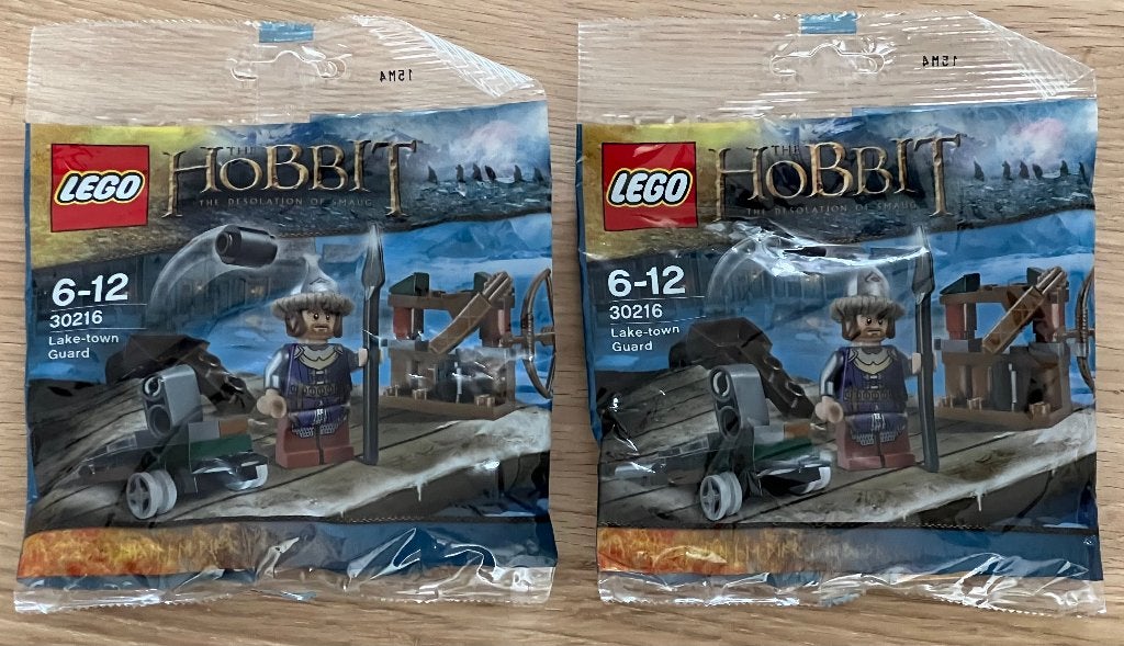 x2 Lego 30216 The Hobbit / Lake-town Guard - PolyBag, Overige thema's, Lego, Nieuw, Ophalen of Verzenden