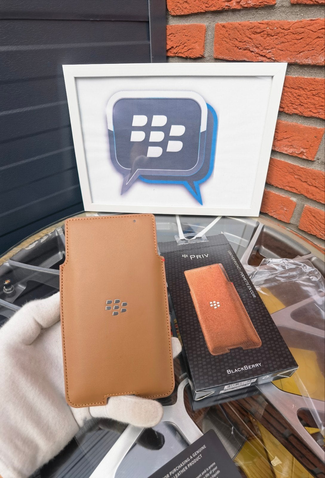 Origineel lederen hoes voor blackberry priv, Telecommunicatie, Ophalen of Verzenden, Nieuw, Hoesje of Tasje
