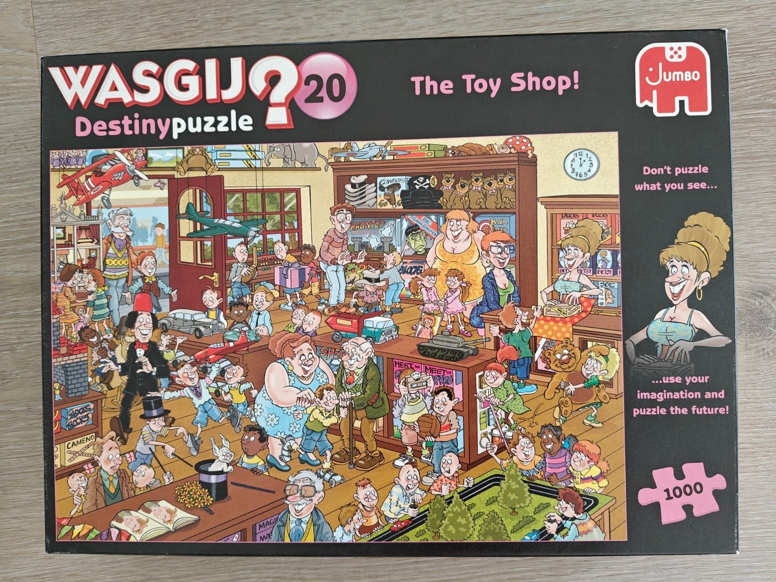 Wasgij Destiny 20: The Toy Shop! 1000 stukjes puzzel, Ophalen of Verzenden, 500 t/m 1500 stukjes, Gebruikt, Legpuzzel