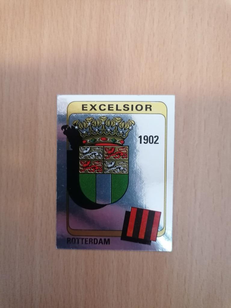Panini Voetbal 84 #73 Excelsior embleem., Ophalen of Verzenden, Zo goed als nieuw, Plaatje