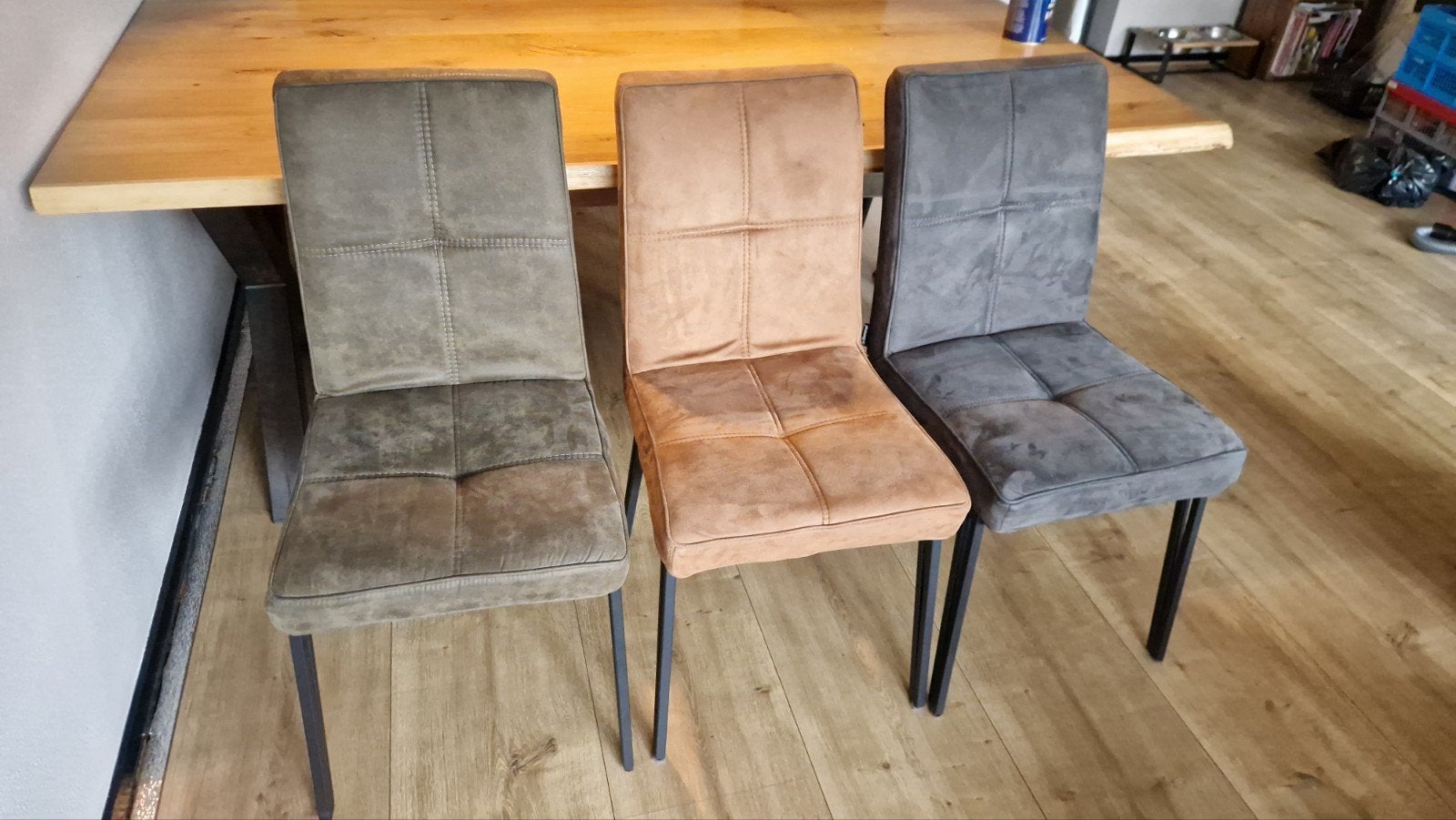 6 eetkamerstoelen van De Bommel, Ophalen, Gebruikt, Overige kleuren, Stof