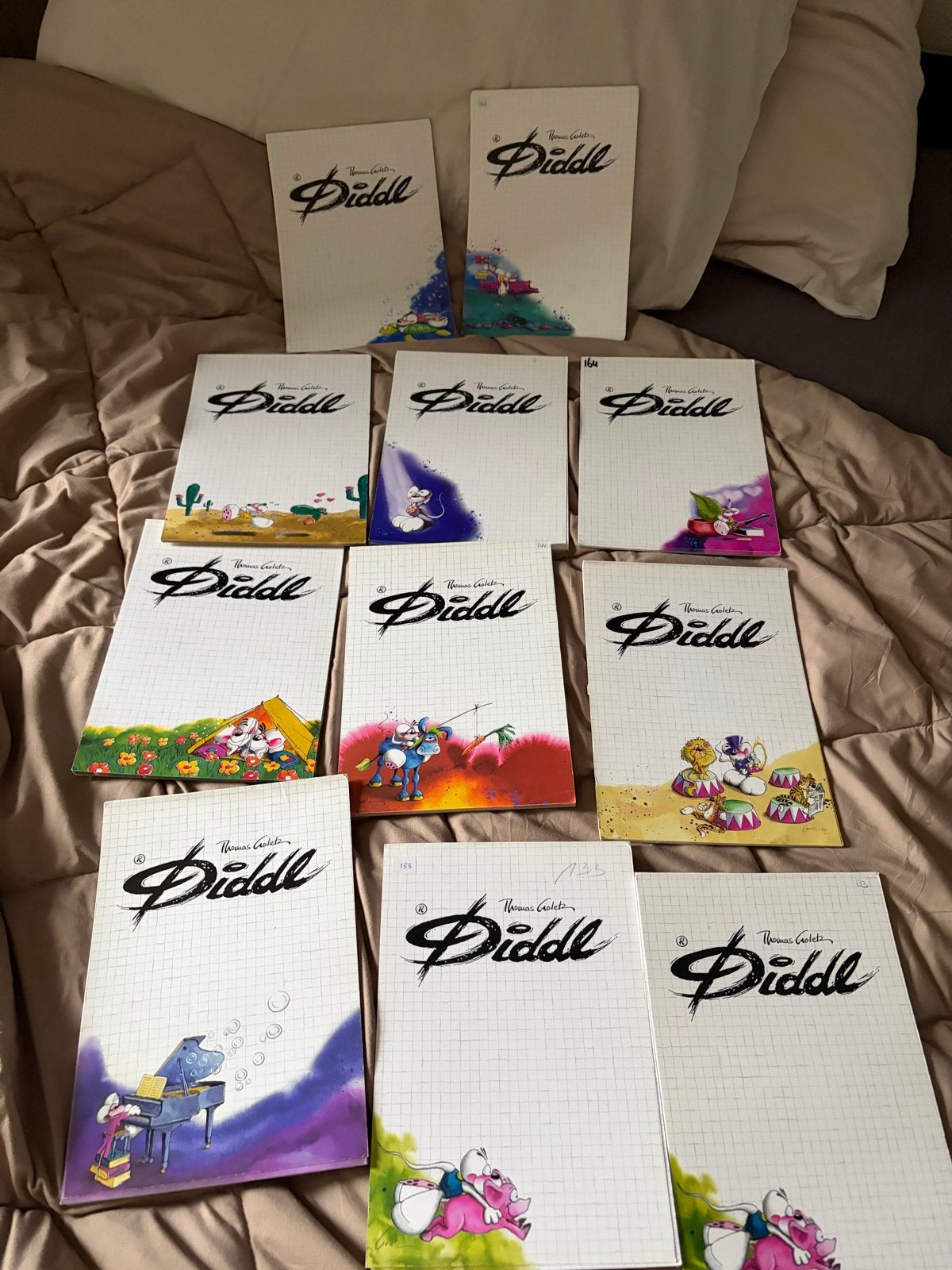 Diddl A5 blokken - Diverse ontwerpen, Verzamelen, Diddl, Gebruikt, Papier, Kaart of Schrift, Verschillende figuren, Ophalen