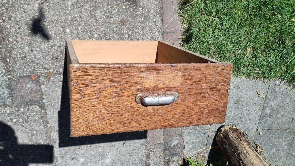 (bureau-)lades met massief eiken front, Huis en Inrichting, Ophalen, Gebruikt, 5 laden of meer, Eikenhout