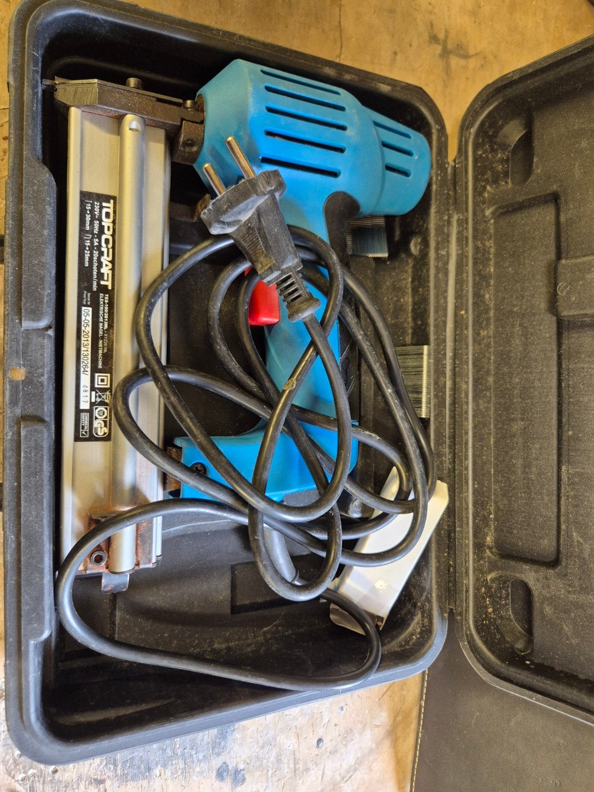 Topcraft Tacker/Nietmachine in koffer, Doe-het-zelf en Verbouw, Ophalen, Gebruikt, Tacker/nietmachine, Overige merken