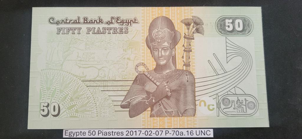 Egypte 50 Piastres 2017 P-70a.16 UNC bankbiljet, Ophalen of Verzenden