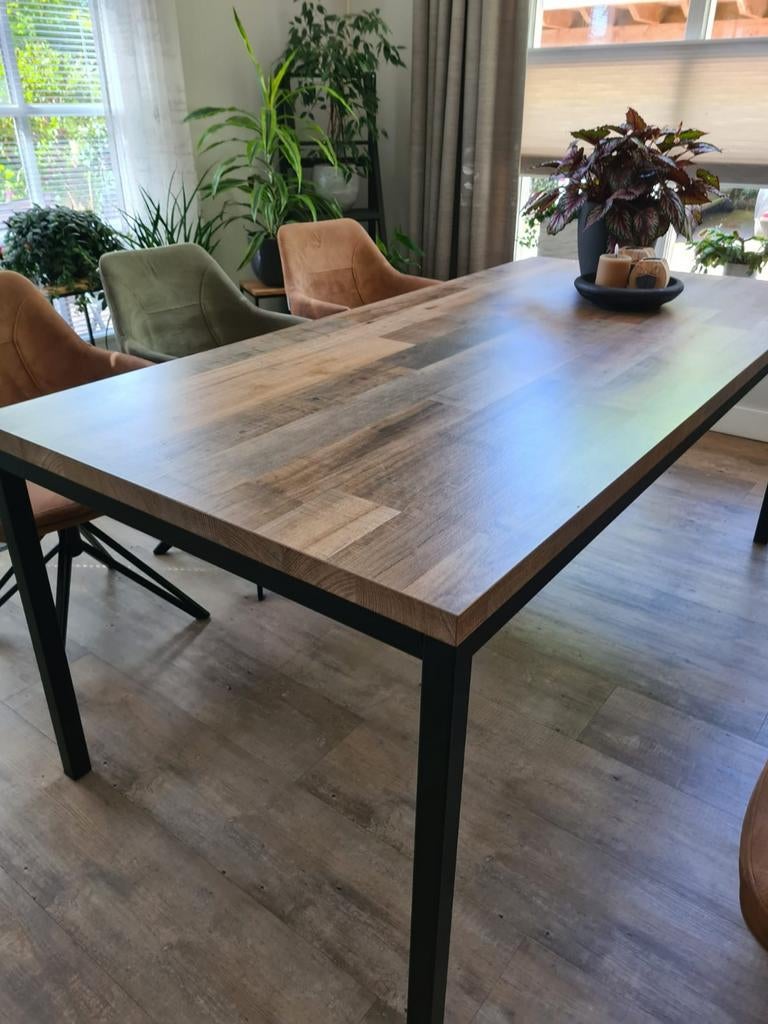 Eettafel 190 x 90 cm, Ophalen, Rechthoekig, 150 tot 200 cm, 50 tot 100 cm