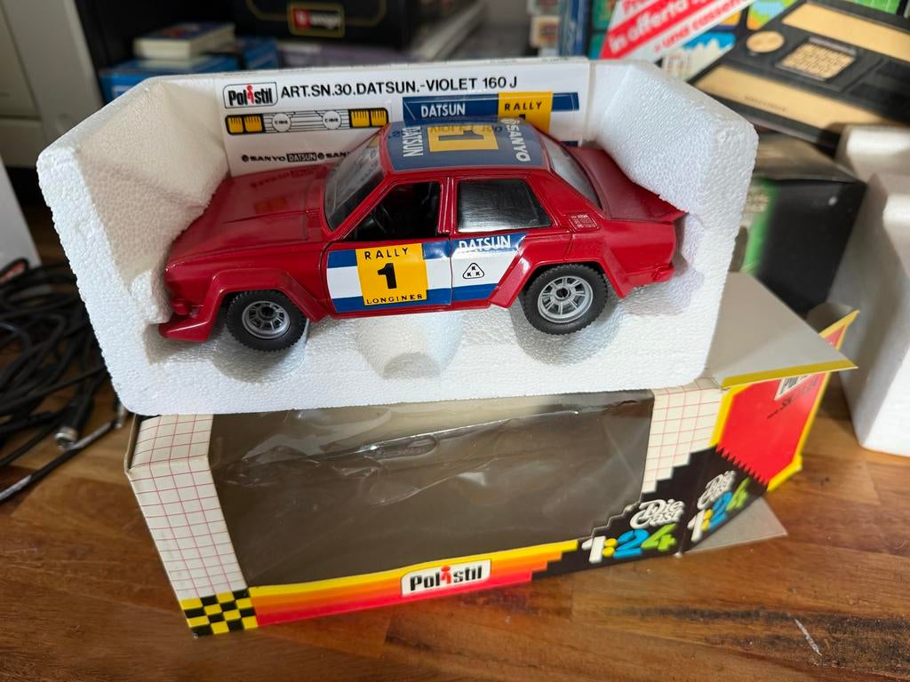 Polistil Datsun Violet 160 J Rally Diecast Model 1:24, Ophalen of Verzenden, Zo goed als nieuw, Auto, Overige merken