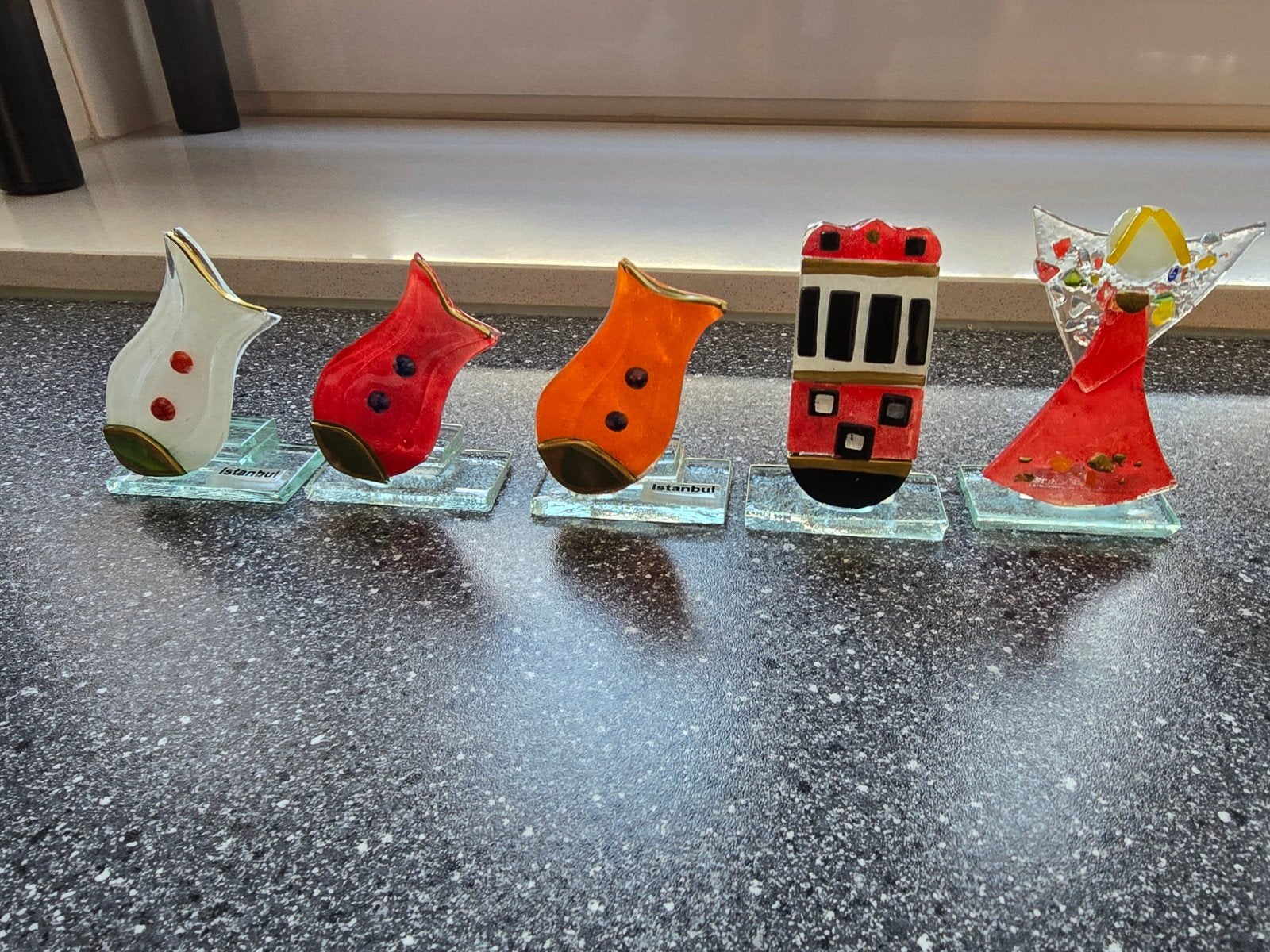 5 murano glasbeeldjes uit Turkije. Handarbeid., Ophalen of Verzenden