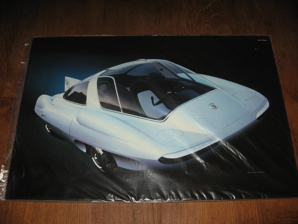Retro car poster Miko Akamoto 2, Rechthoekig Liggend, Ophalen of Verzenden, Zo goed als nieuw, A1 t/m A3