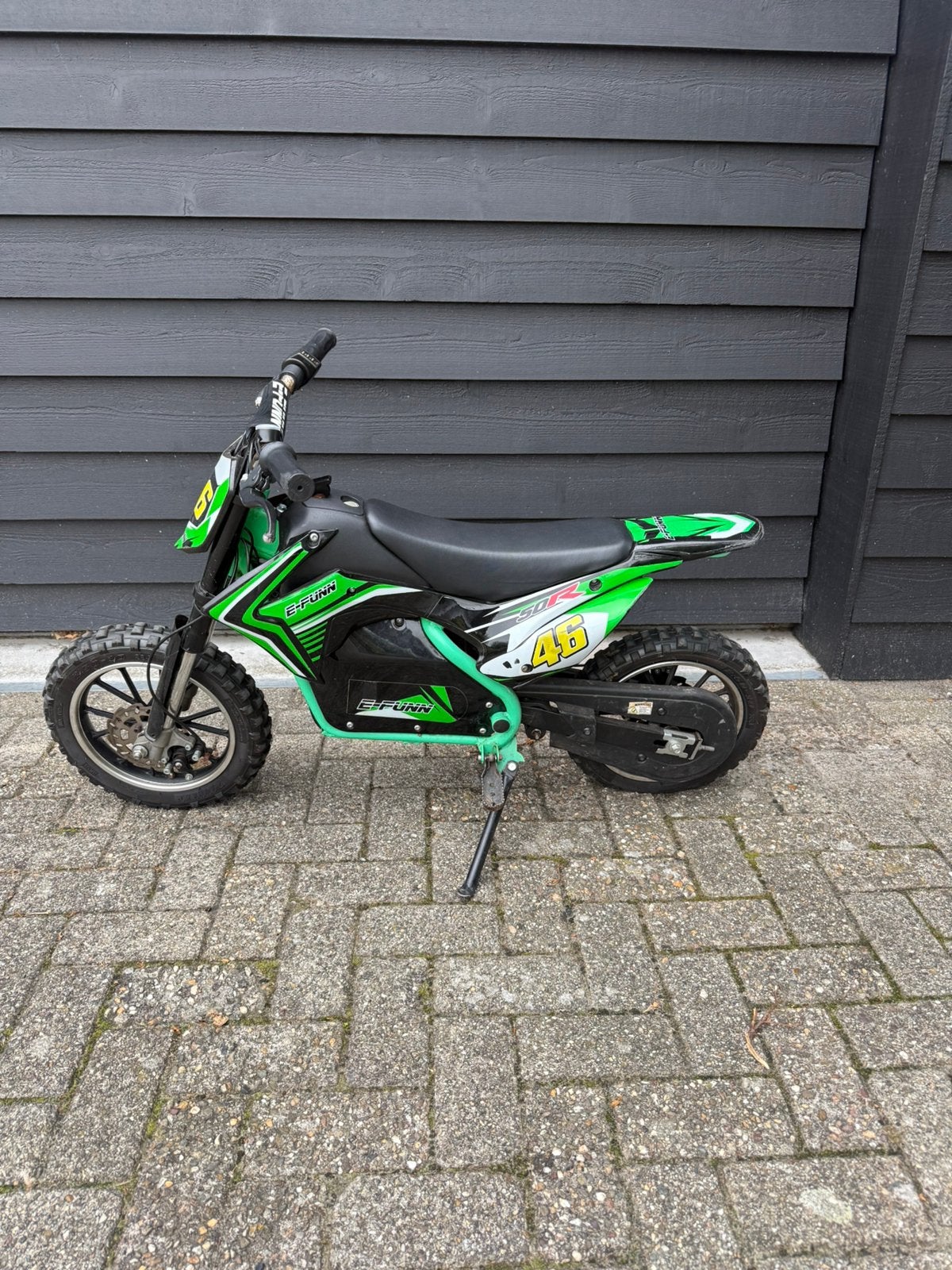 e-fun 48v elektrische crossmotor rijdt niet en lekke band, Ophalen, Gebruikt, Pitbike