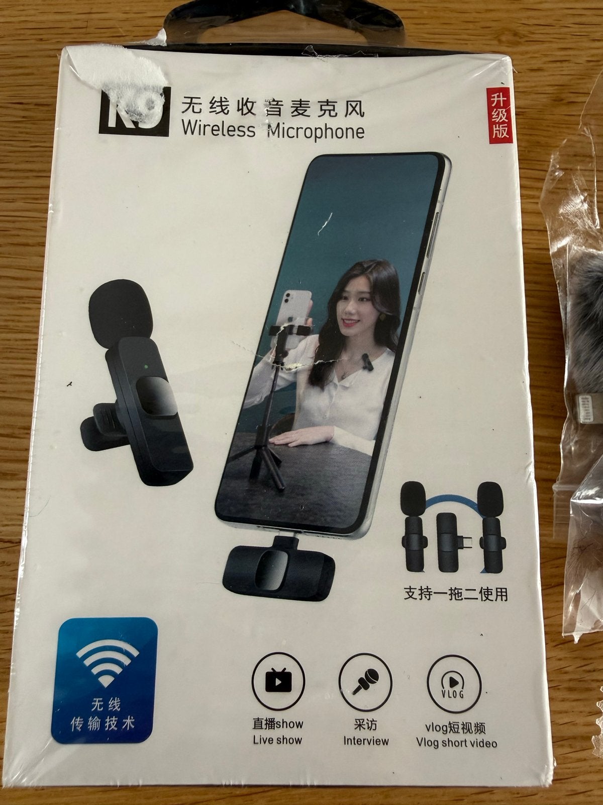 K9 Draadloze Microfoon voor Telefoon - Vlog, Interview, Live, Ophalen of Verzenden, Nieuw, Overige typen, Draadloos
