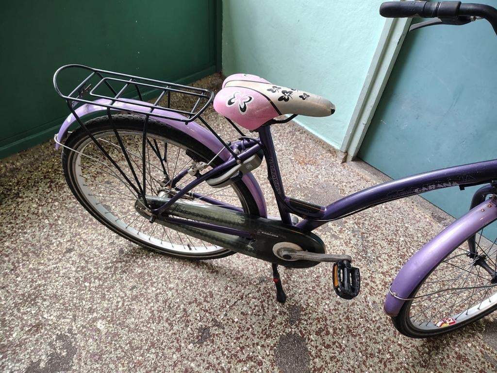 Cabana damesfiets - Paars met roze zadel, 26 inch of meer, Gebruikt, Velgrem, Ophalen of Verzenden