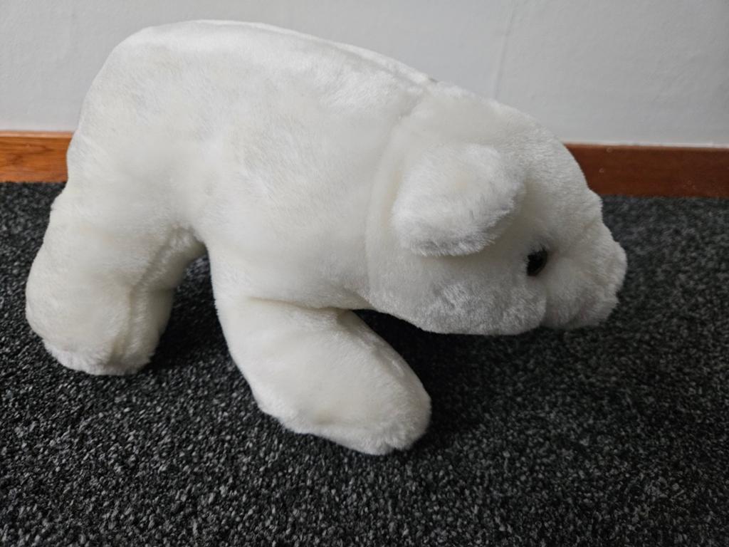 Als nieuw: spierwitte ijsbeer lang 27cm x hoog 16cm, Ophalen of Verzenden, Zo goed als nieuw, Overige typen
