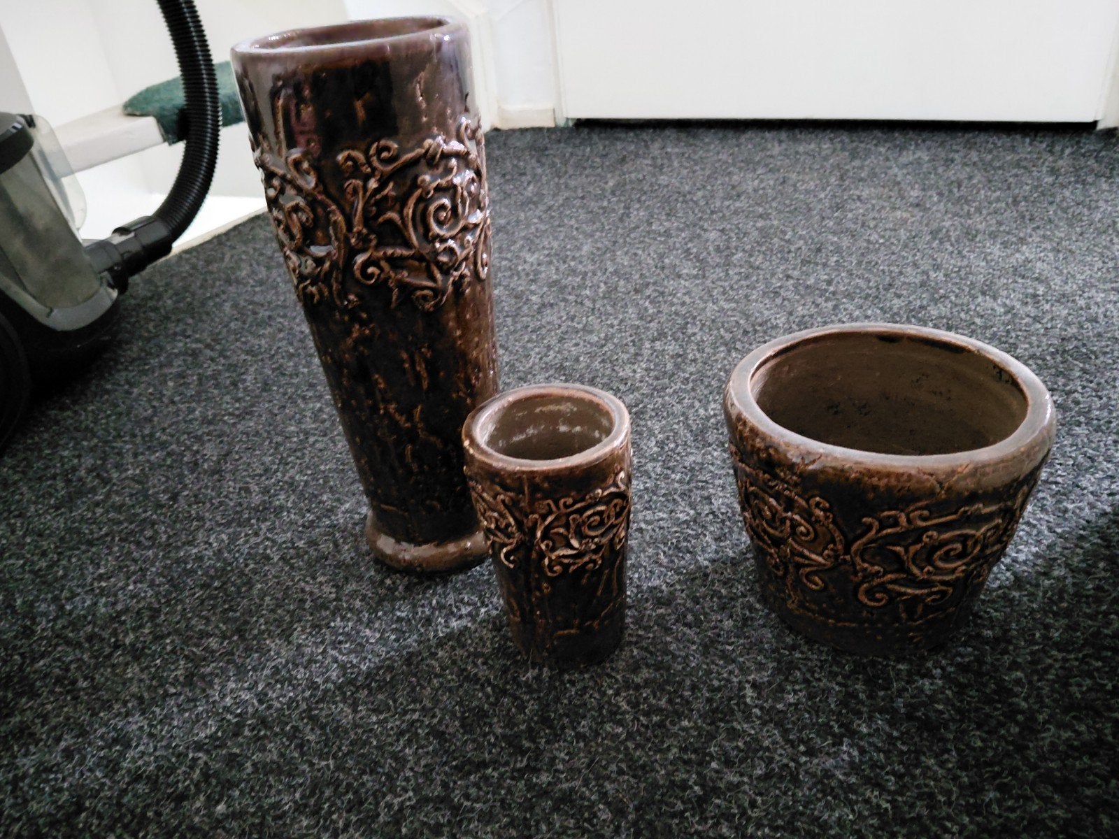 ptmd set vazen..3stuks, Gebruikt, Meerkleurig, Ophalen of Verzenden, Met patroon/structuur
