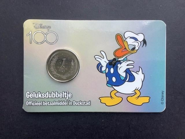 Coincard Donald Duck geluksdubbeltje 2023., Postzegels en Munten, Munten | Nederland, Ophalen of Verzenden, Vóór koninkrijk, Overige waardes